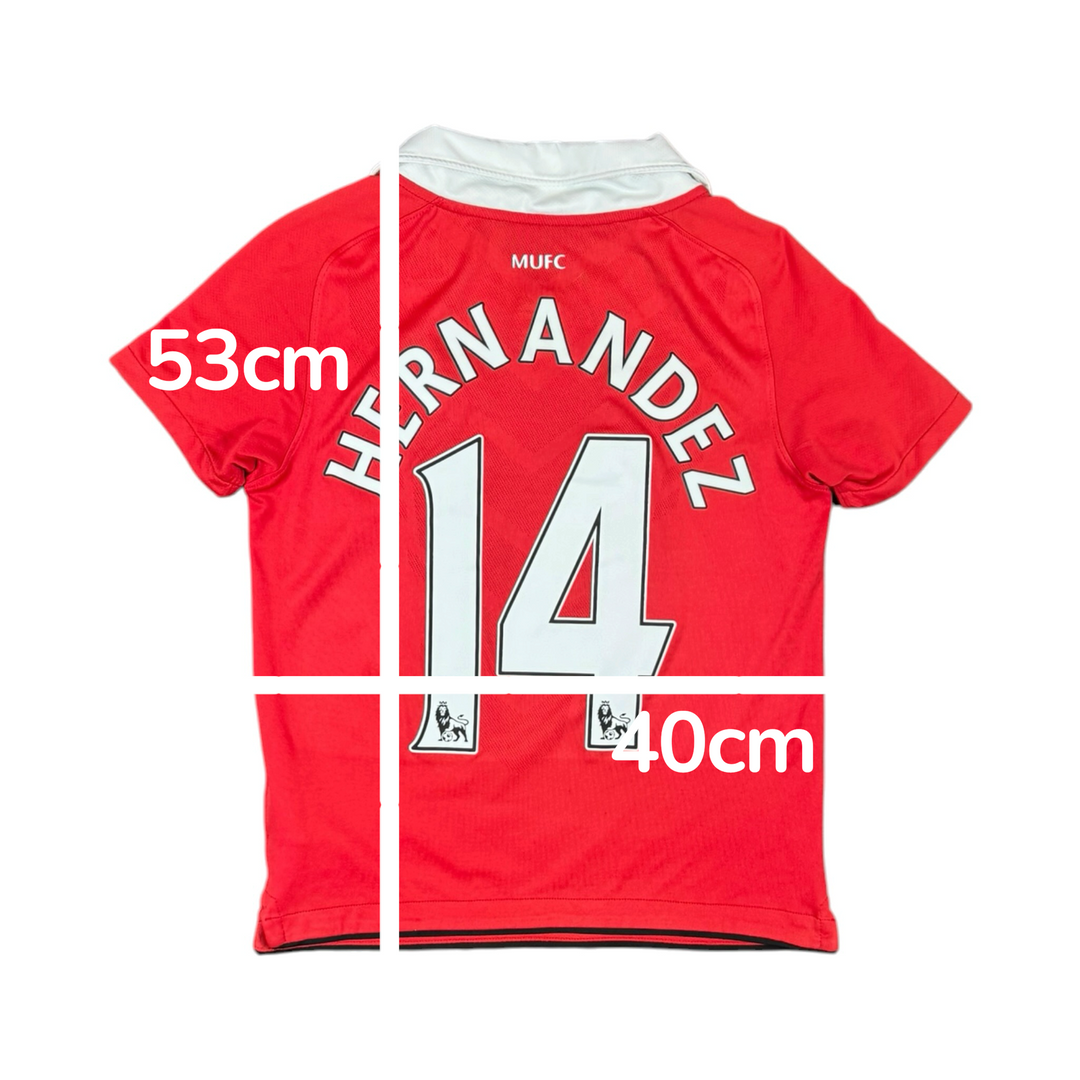 2010-11 Manchester United Home Shirt HERNANDEZ #14 - 8/10 - (9-10 Years)