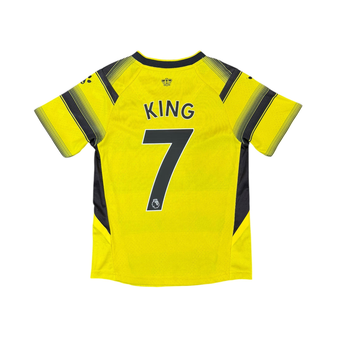 2021-22 Watford Kelme Home Player Authentic Shirt KING #7 - 10/10 - (11-12 Years)