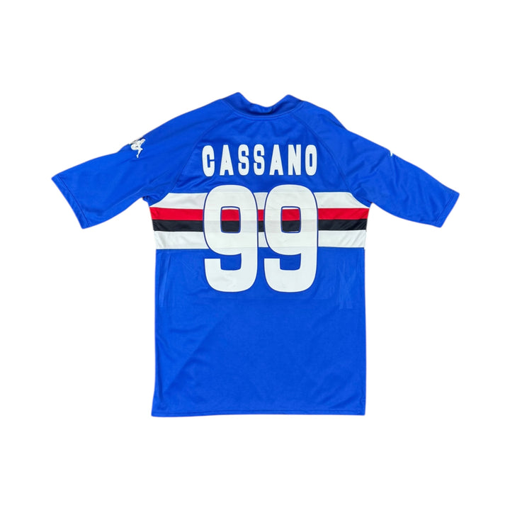 2009-10 Sampdoria Kappa Home Shirt #99 CASSANO - 9/10 - (M)