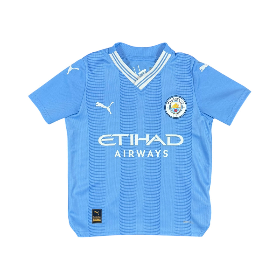 2023-24 Manchester City Puma Home Shirt #9 HAALAND - 8/10 - (7-8 Years)