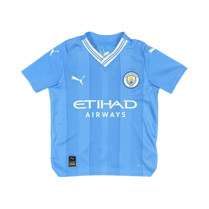2023-24 Manchester City Puma Home Shirt #9 HAALAND - 8/10 - (7-8 Years)