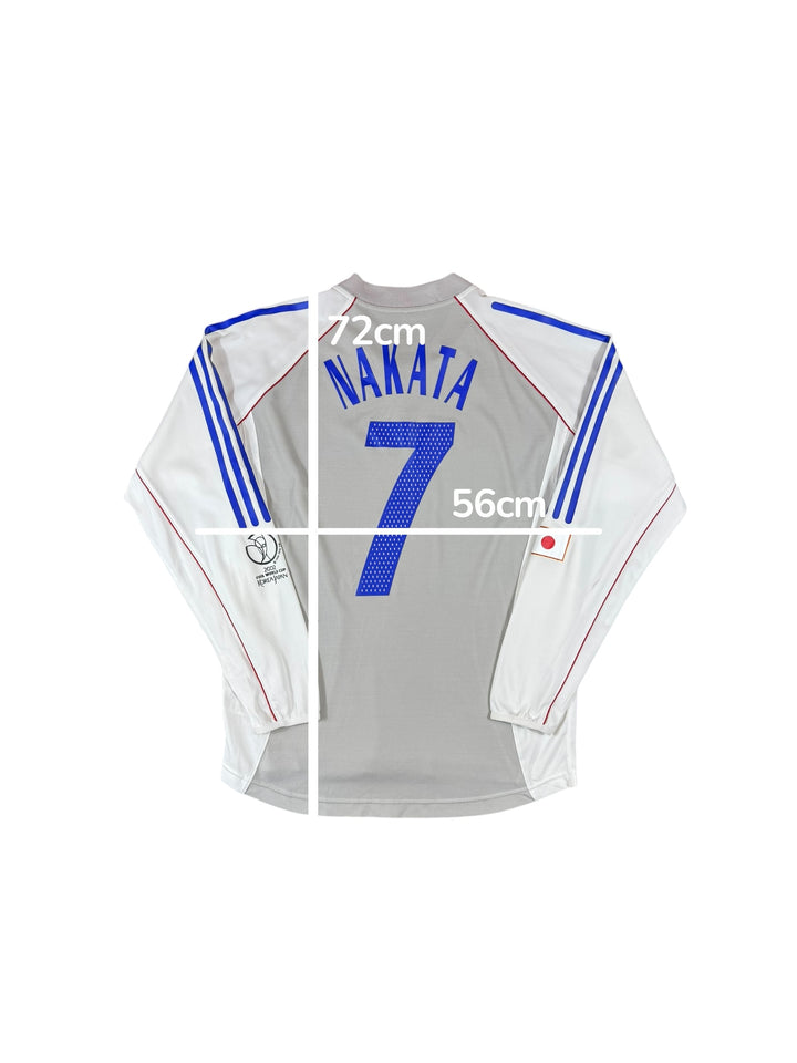 2002 Japan Adidas Away Long Sleeve Shirt #7 NAKATA - 9/10 - (L)