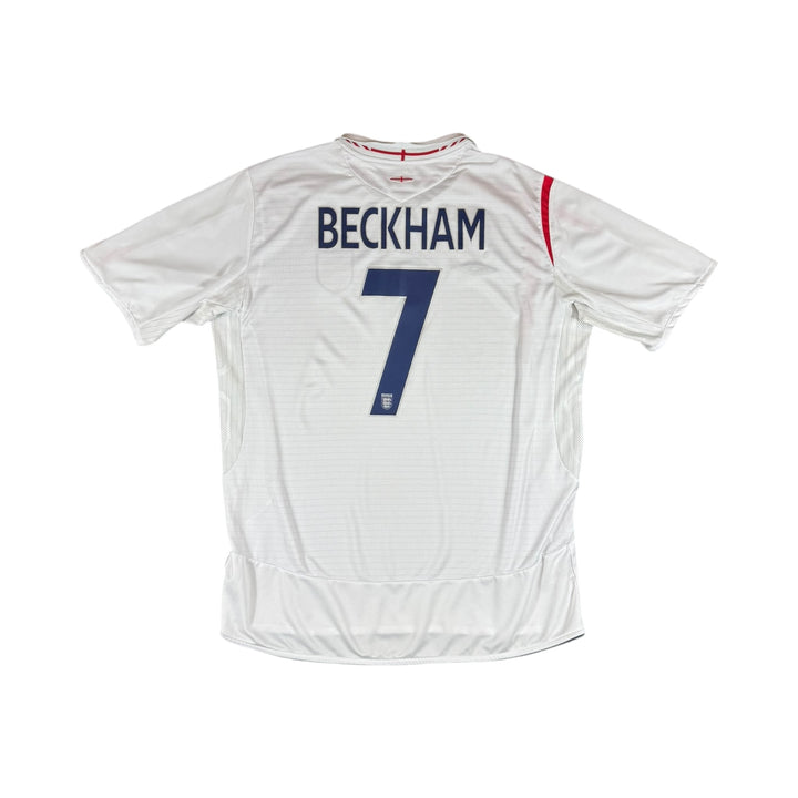 2005-07 England Umbro Home Shirt #7 BECKHAM - 9/10 - (XL)