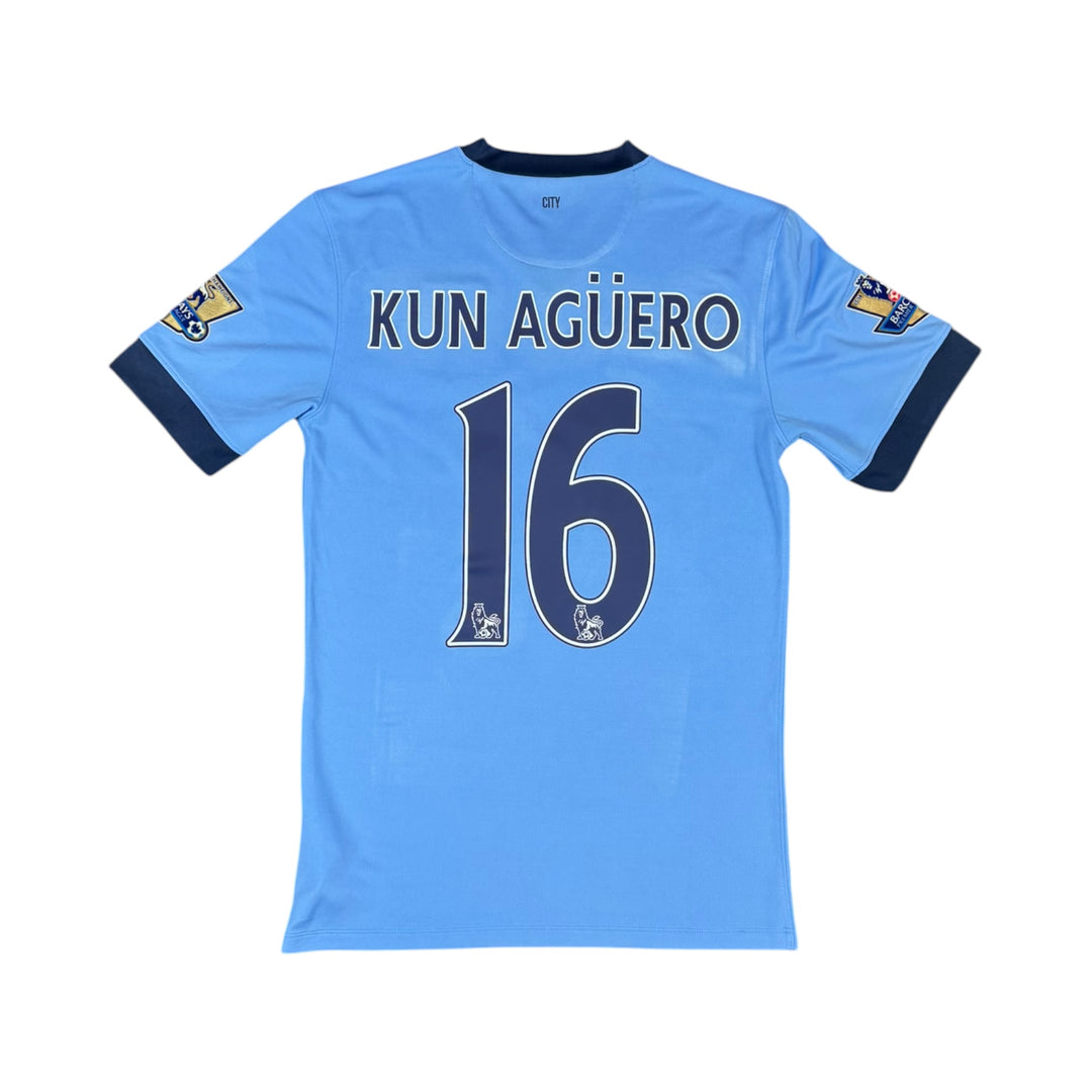 2014-15 Manchester City Nike Home Shirt KUN AGUERO #16 - 9/10 - (S)