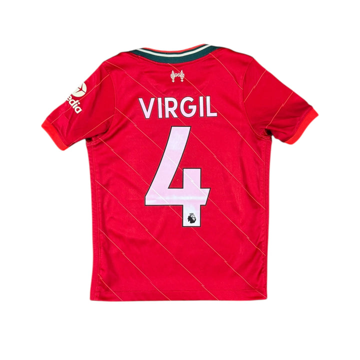 2021-22 Liverpool Nike Home Shirt #4 VIRGIL - 7/10 - (5-6 Years)