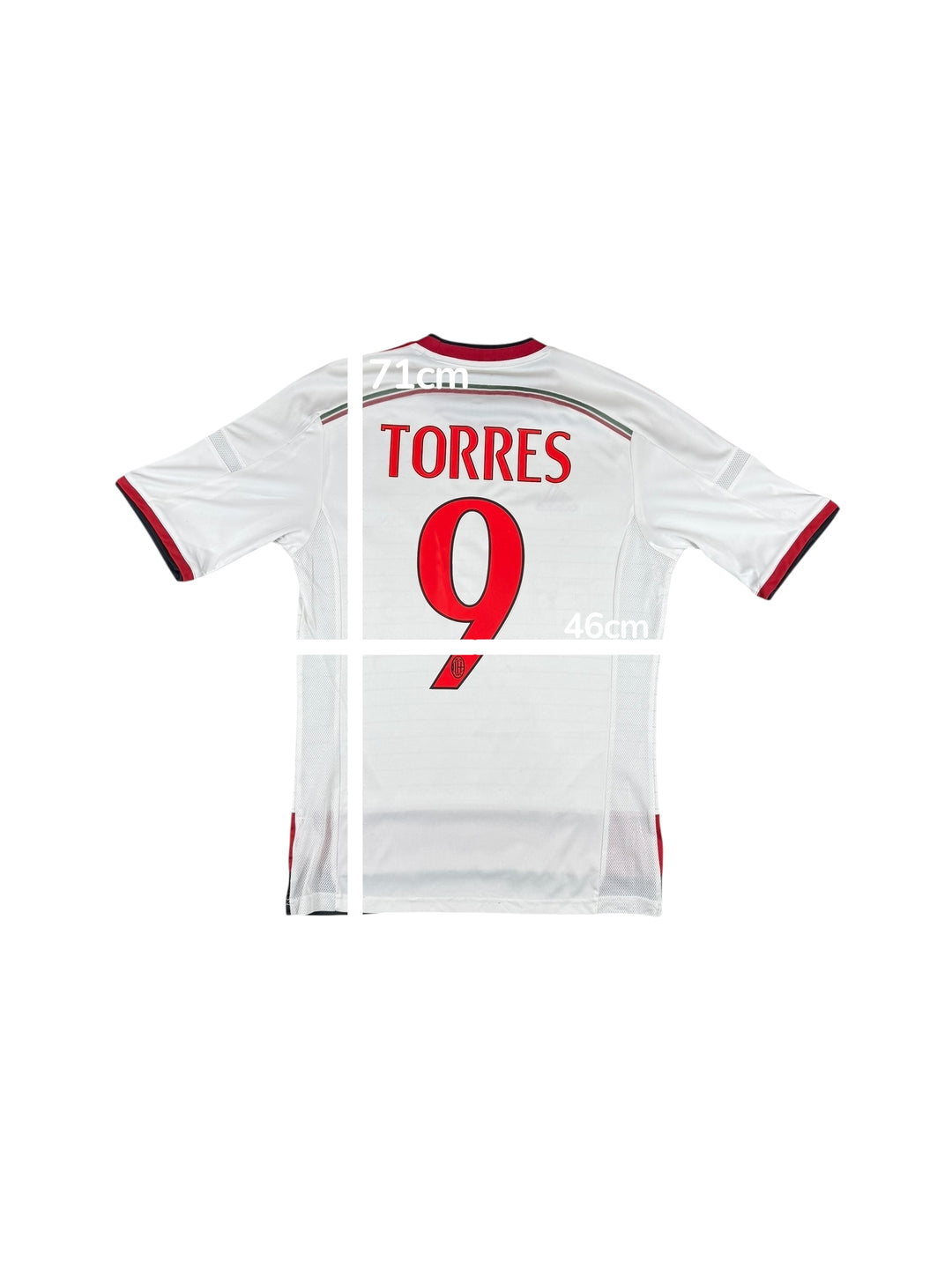 2014-15 AC Milan Adidas Away Shirt #9 TORRES - 7/10 - (S)