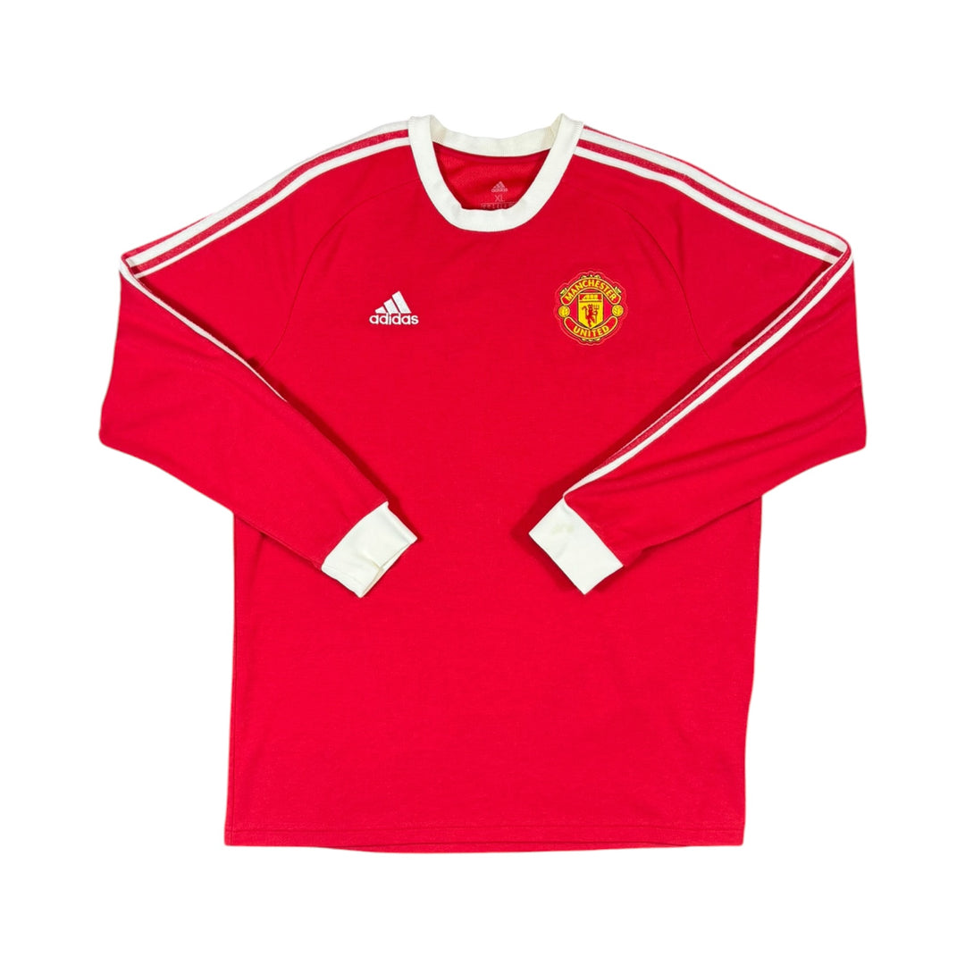 2020-21 Manchester United Adidas L/S Icons Cotton Shirt - 8/10 - (XL)
