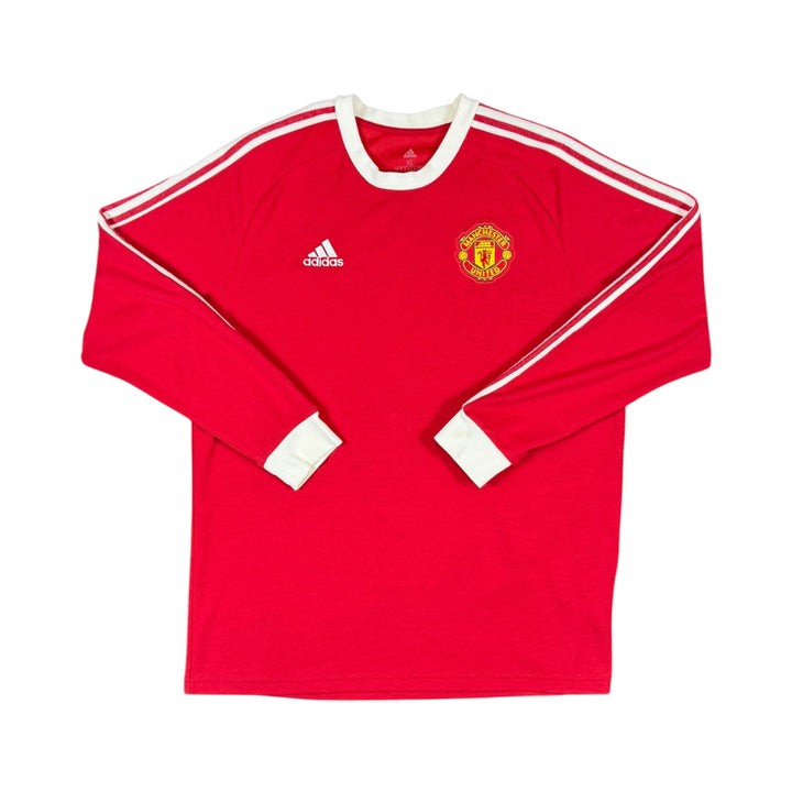 2020-21 Manchester United Adidas L/S Icons Cotton Shirt - 8/10 - (XL)