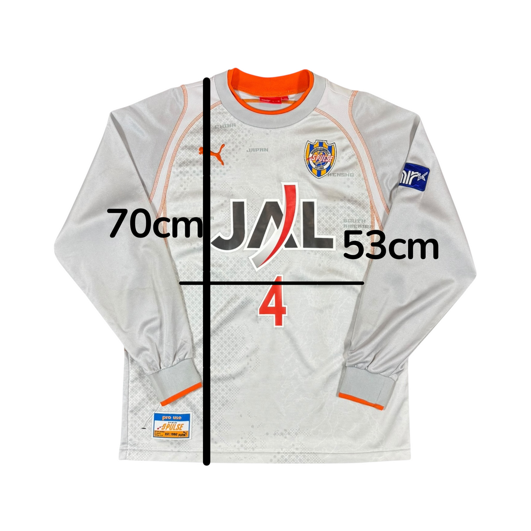 2005-06 Shimizu S-Pulse Puma Away L/S Shirt #4 - 8/10 - (L)