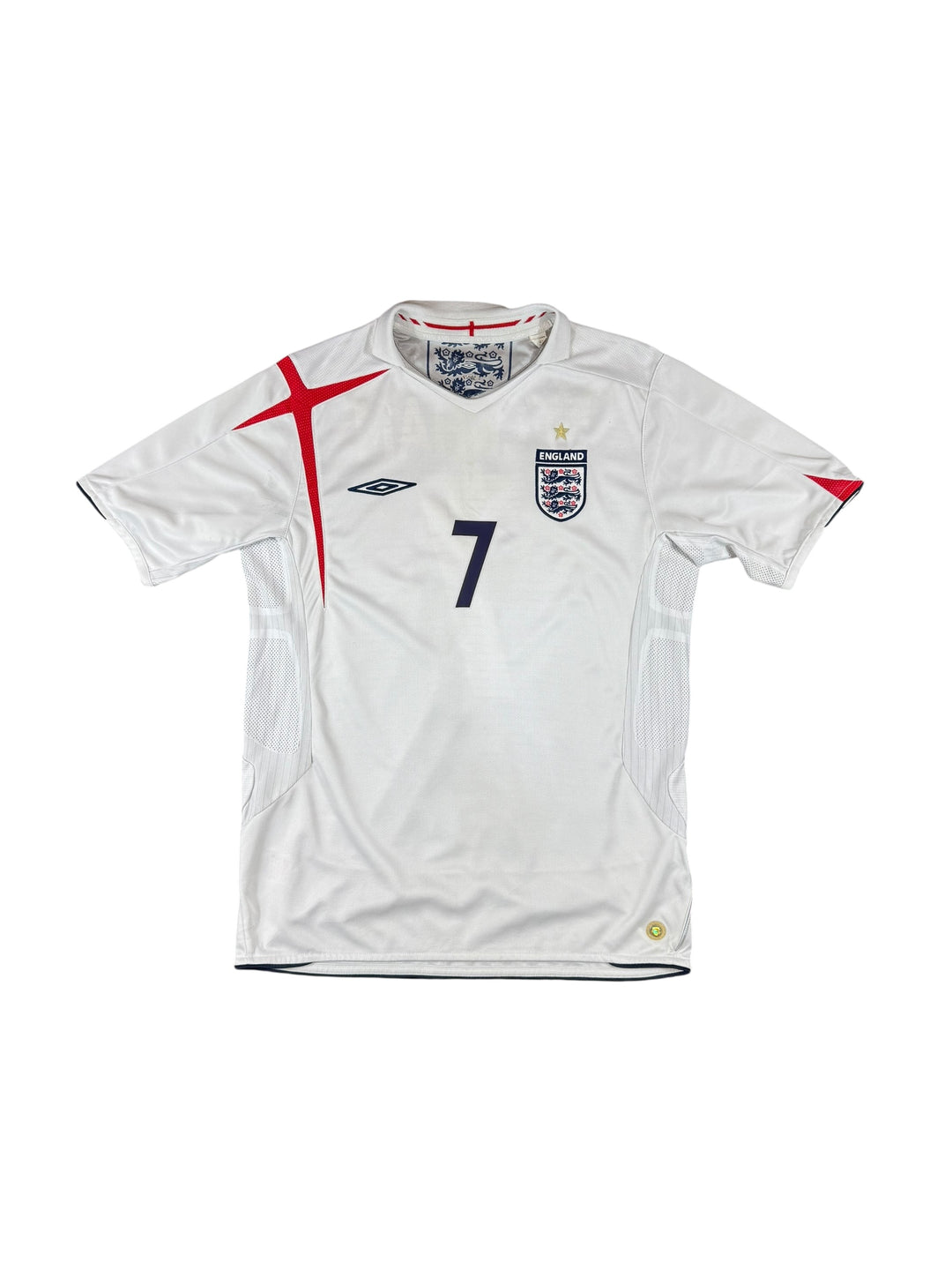 2005/07 England Umbro Home Shirt #7 BECKHAM - 7/10 - (M)