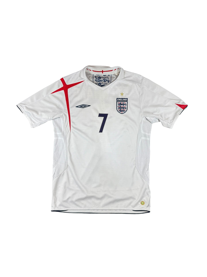2005/07 England Umbro Home Shirt #7 BECKHAM - 7/10 - (M)