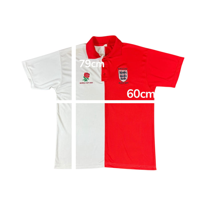 2003-04 England Half & Half Euro/World Cup Shirt - 8/10 - (L)