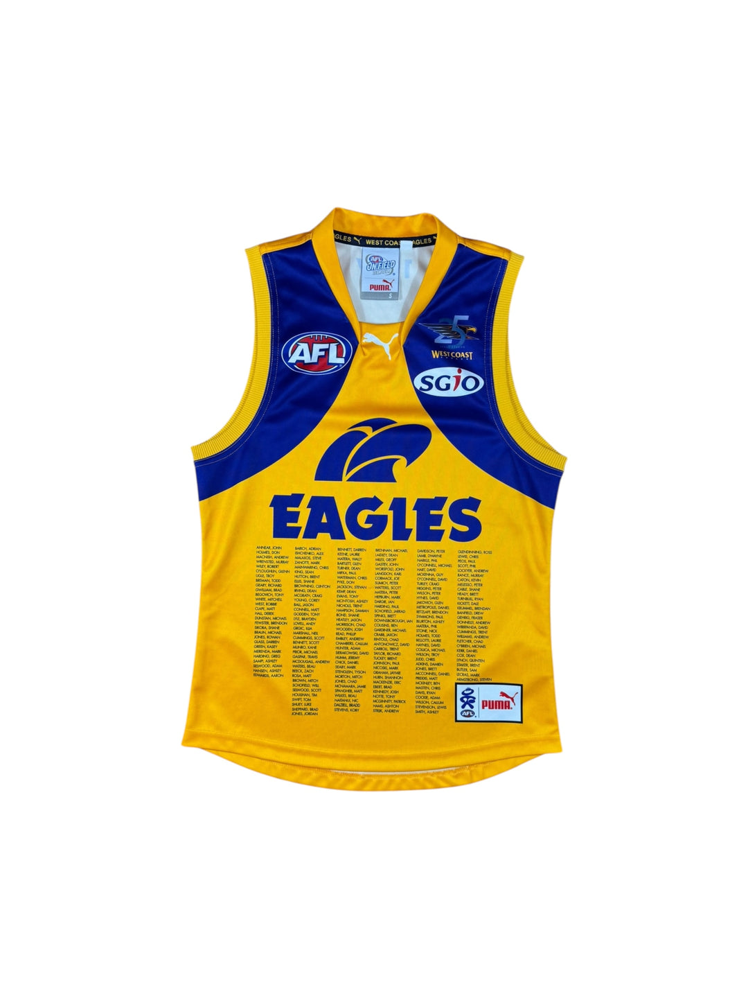 2011 West Coast Eagles Puma Home “25 Years” AFL Jersey - 9/10 - (S)