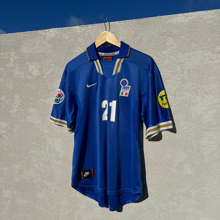 1996-97 Italy Home Shirt ZOLA #21 - 9/10 - (L)