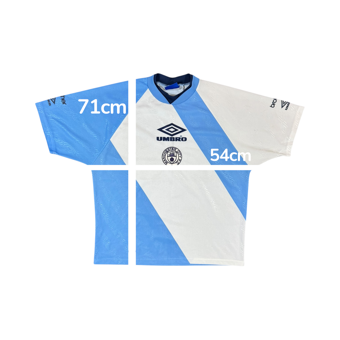 1994-95 Manchester City Umbro Training Shirt - 8/10 - (L)