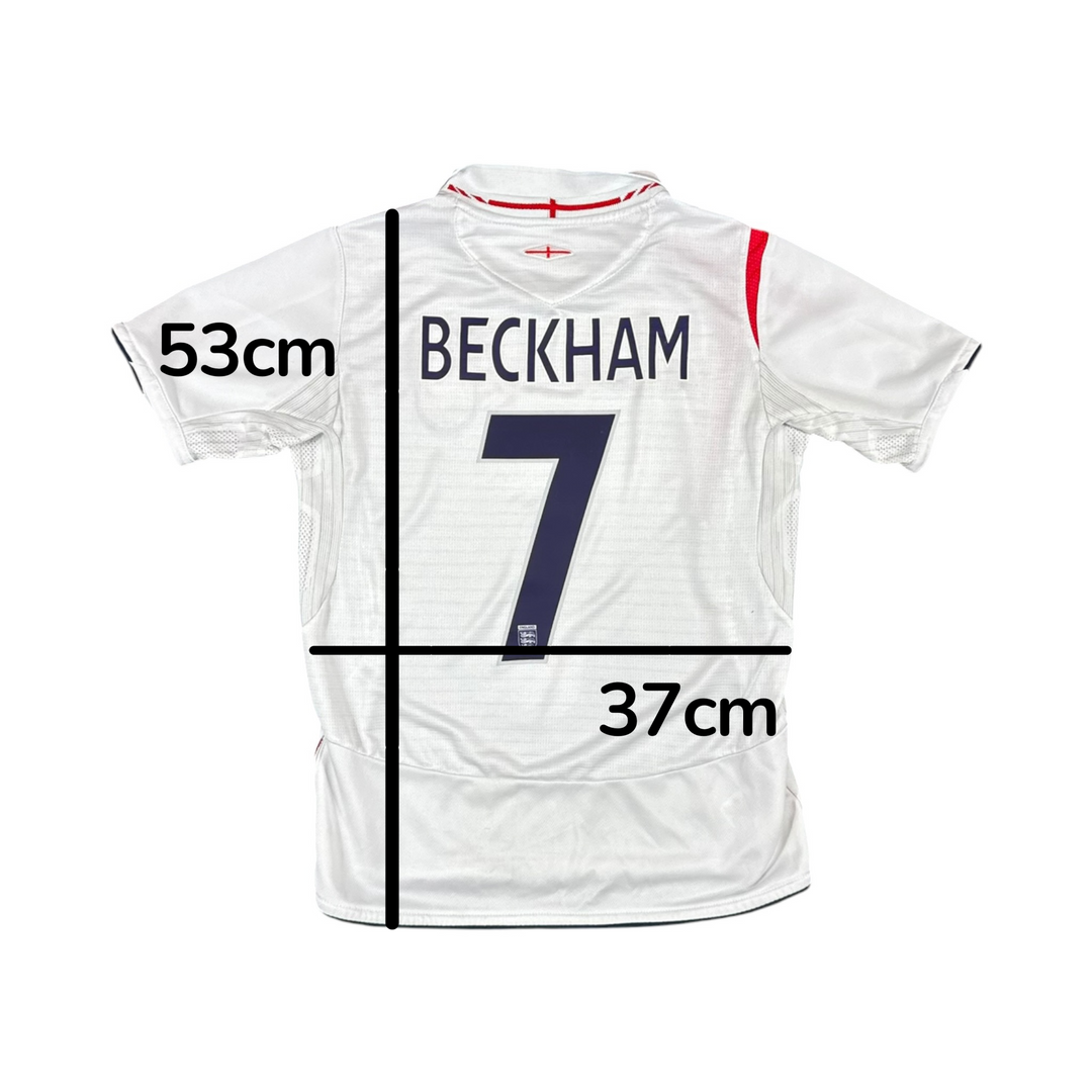 2005-07 England Home Shirt BECKHAM #7 - 7/10 - (9-10 Years)