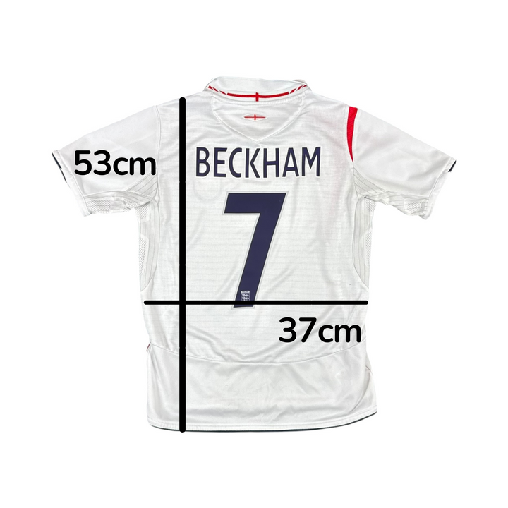 2005-07 England Home Shirt BECKHAM #7 - 7/10 - (9-10 Years)