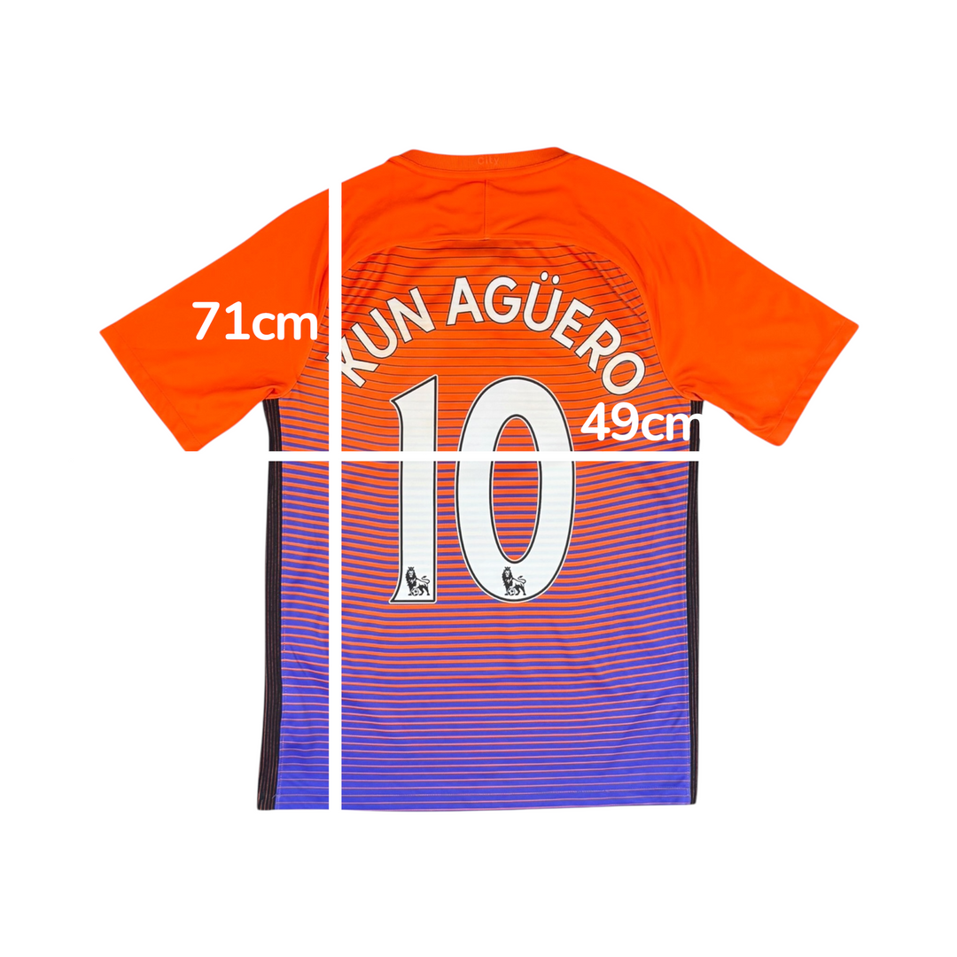 2016-17 Manchester City Nike Third Shirt #10 KUN AGUERO - 9/10 - (S)