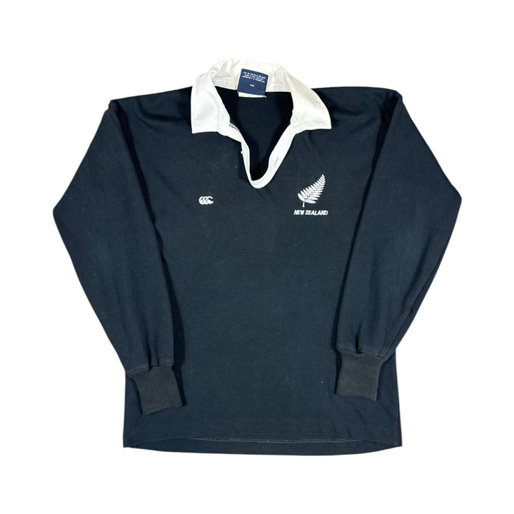 1990-92 New Zealand Canterbury All Blacks L/S Rugby Shirt - 8/10 - (M)