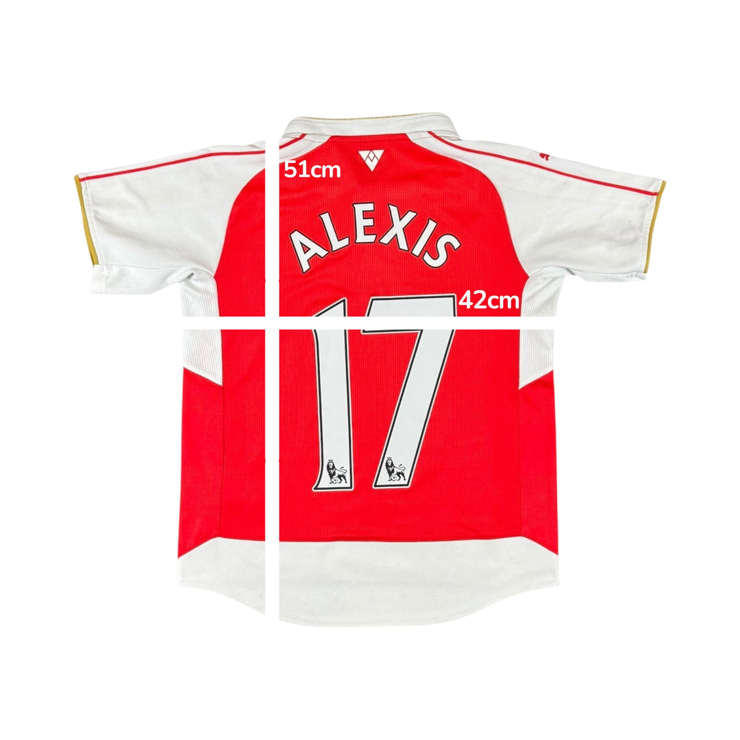 2015-16 Arsenal Puma Home Shirt #17 ALEXIS - 7/10 - (11-12 Years)