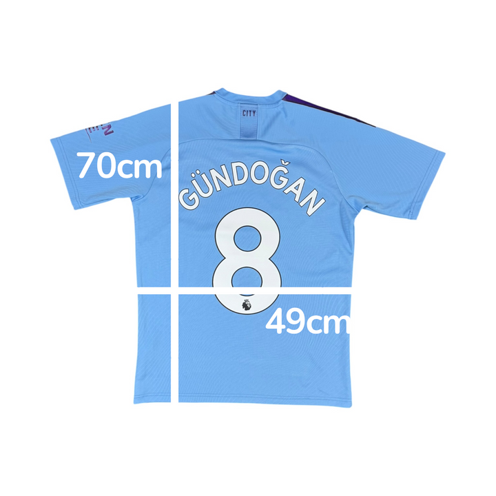2019-20 Manchester City Home Shirt GUNDOGAN #8 - 8/10 - (M)