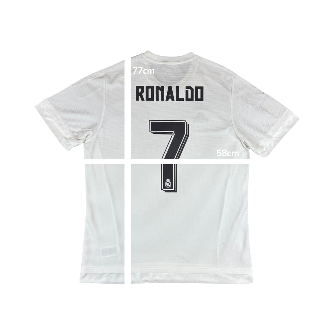 2015-16 Real Madrid Adidas Home Shirt #7 RONALDO - 8/10 - (XL)