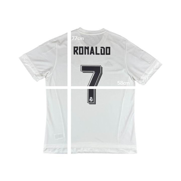 2015-16 Real Madrid Adidas Home Shirt #7 RONALDO - 8/10 - (XL)