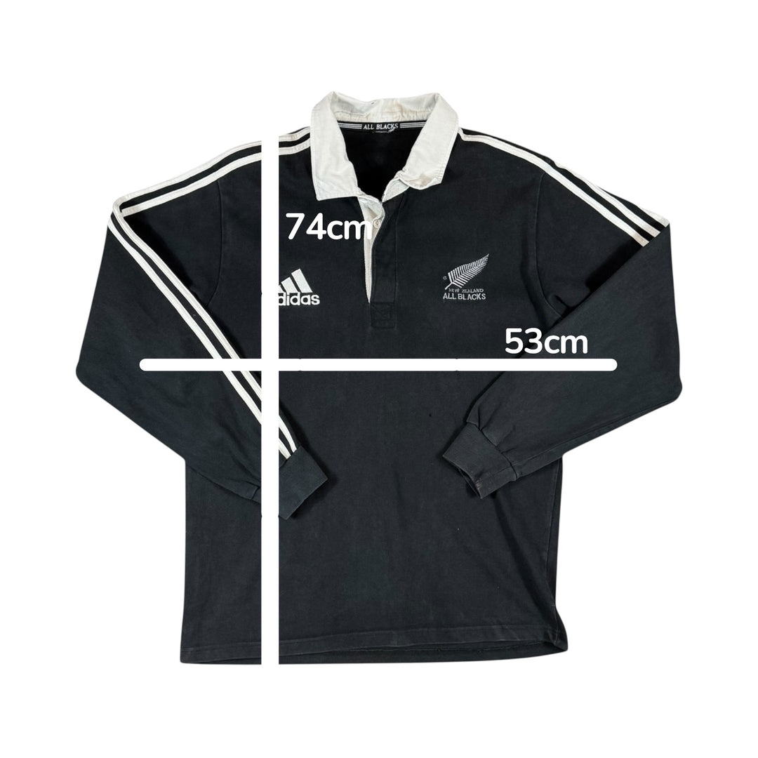 2005 New Zealand Adidas Home Longsleeve Rugby Shirt - 8/10 - (2XL)