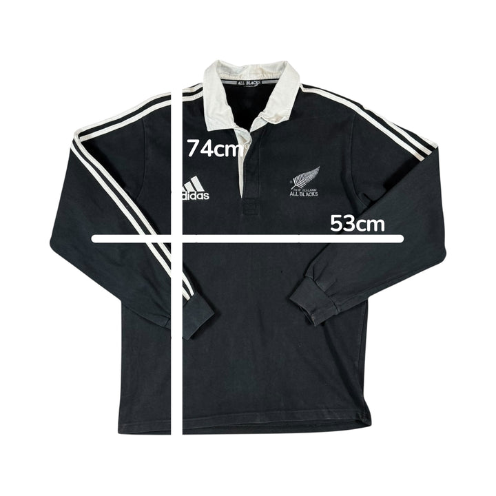 2005 New Zealand Adidas Home Longsleeve Rugby Shirt - 8/10 - (2XL)
