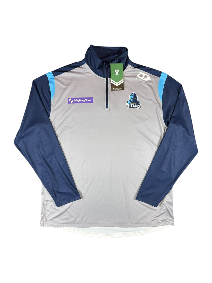 2022 Gold Coast Titans Dynasty Rugby Longsleeve 1/4 Zip Training Shirt Brand New (3XL)