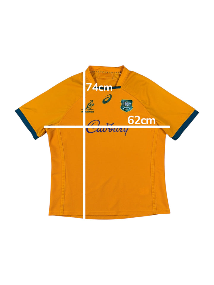2023 Australia Wallabies ASICS Home Rugby Shirt - 8/10 - (2XL)