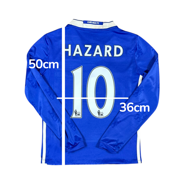 2016-17 Chelsea Home L/S Shirt + Shorts HAZARD #10 - 7/10 - (9-10 Years)
