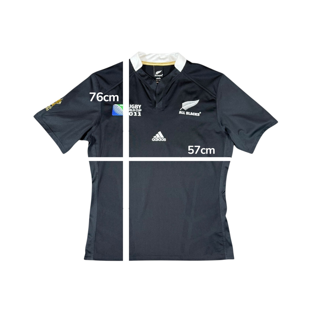 2011 New Zealand All Blacks Adidas Home Rugby Shirt - 9/10 - (L)