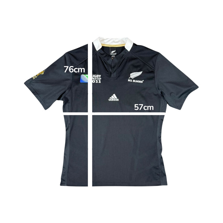 2011 New Zealand All Blacks Adidas Home Rugby Shirt - 9/10 - (L)