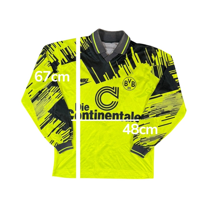 1993-94 Borussia Dortmund Home L/S Shirt #9 - 8/10 - (L)