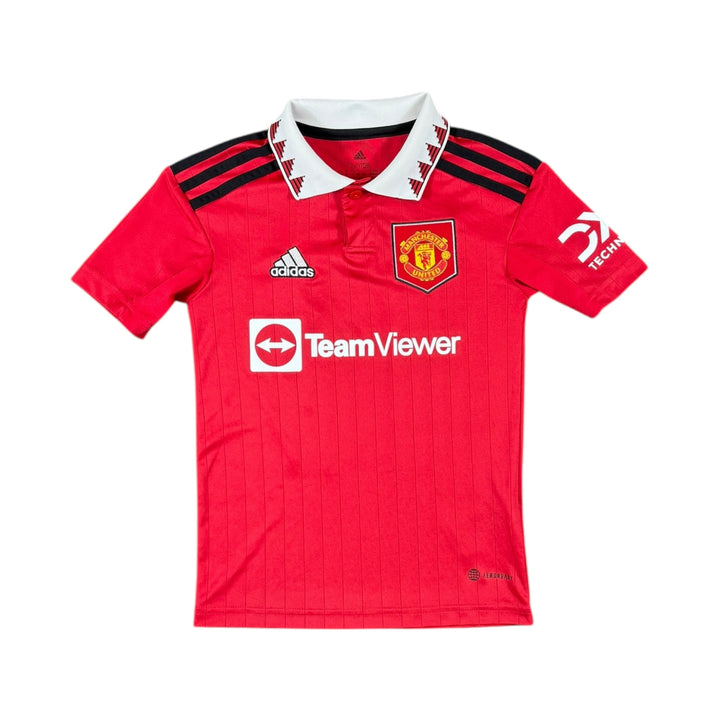 2022-23 Manchester United Adidas Home Shirt #10 RASHFORD - 8/10 - (7-8 Years)