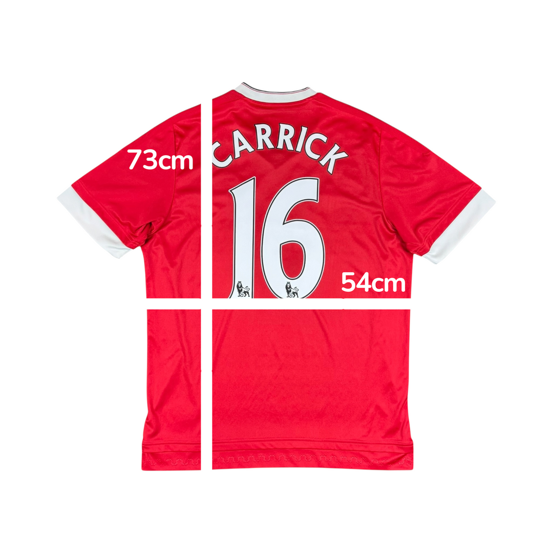 2015-16 Manchester United Adidas Home Shirt Carrick #16 - 8/10 - (L)