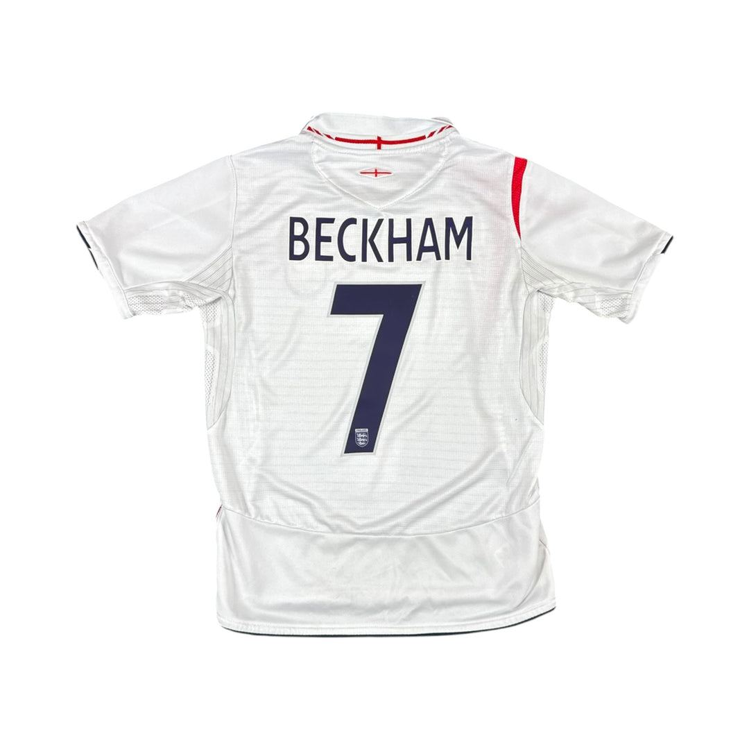 2005-07 England Home Shirt BECKHAM #7 - 7/10 - (9-10 Years)