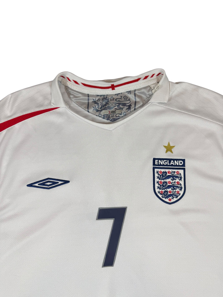 2005/07 England Umbro Home Football Shirt #7 BECKHAM - 7/10 - (2XL)