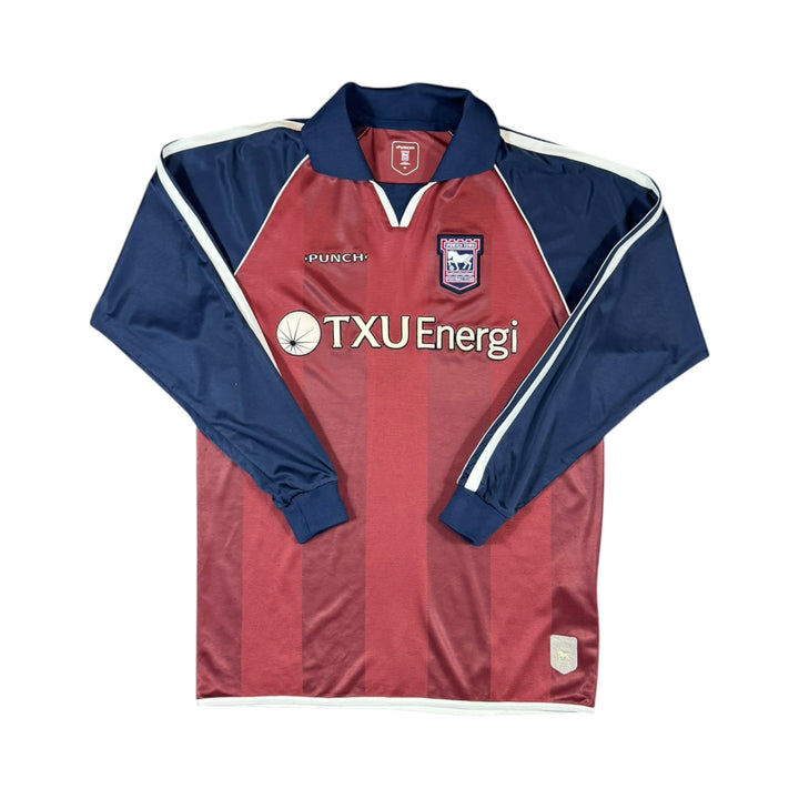 2002-04 Ipswich Town Away L/S Shirt - 8/10 - (M)