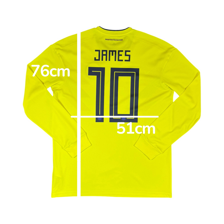 2018-19 Colombia Home L/S Shirt JAMES #10 - 8/10 - (L)