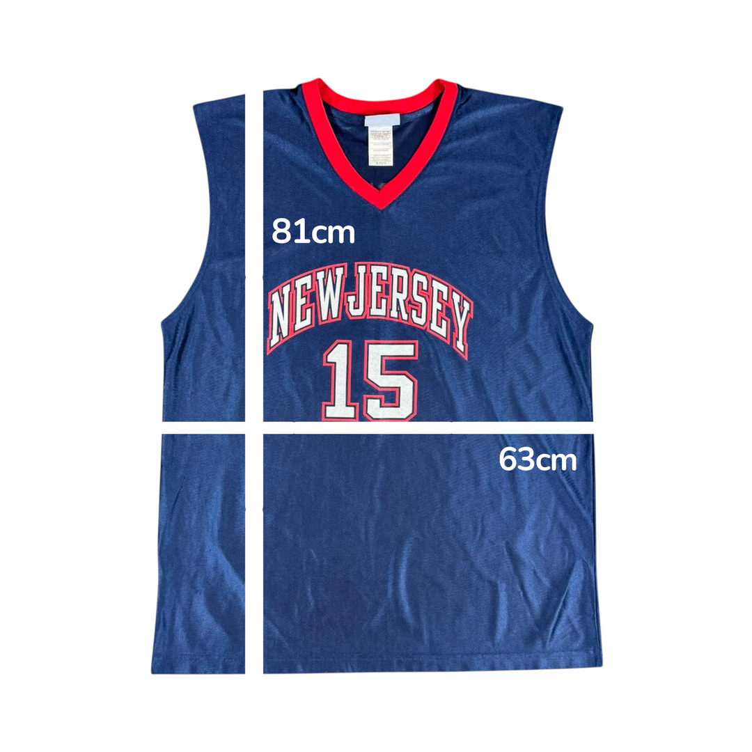 1990s New Jersey Basketball Jersey #15 CARTER - 8/10 - (XL)