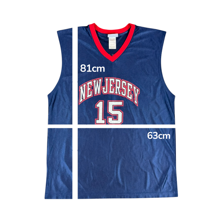 1990s New Jersey Basketball Jersey #15 CARTER - 8/10 - (XL)