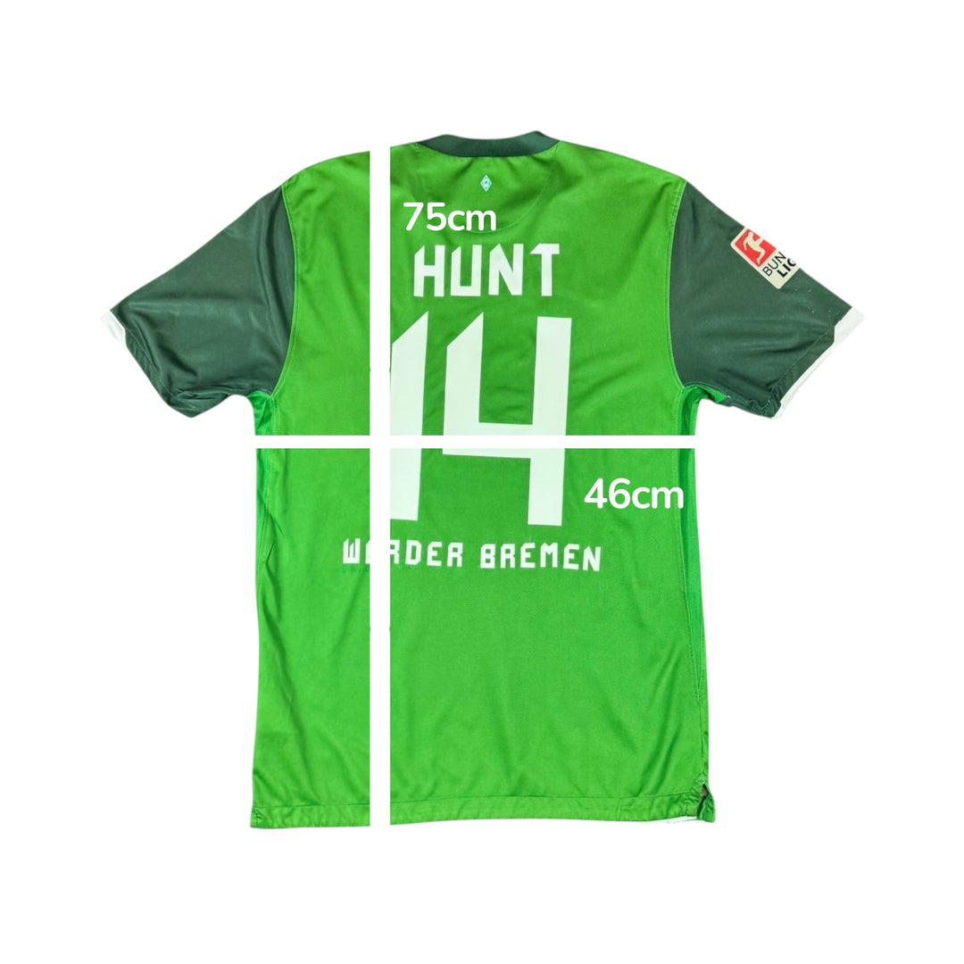 2010-11 Werder Bremen Nike Home Shirt #14 HUNT - 8/10 - (M)