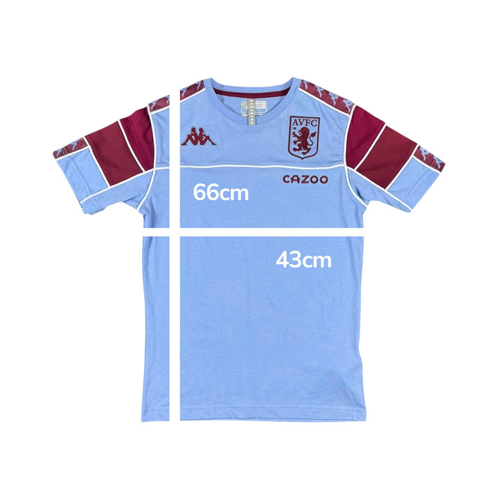 2020-21 Aston Villa Kappa Cotton Tee - 9/10 - (S)