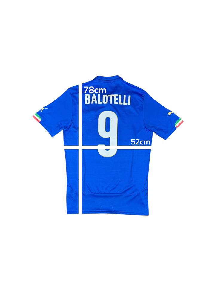 2014-15 Italy Puma Home Shirt #9 BALOTELLI - 9/10 - (L)