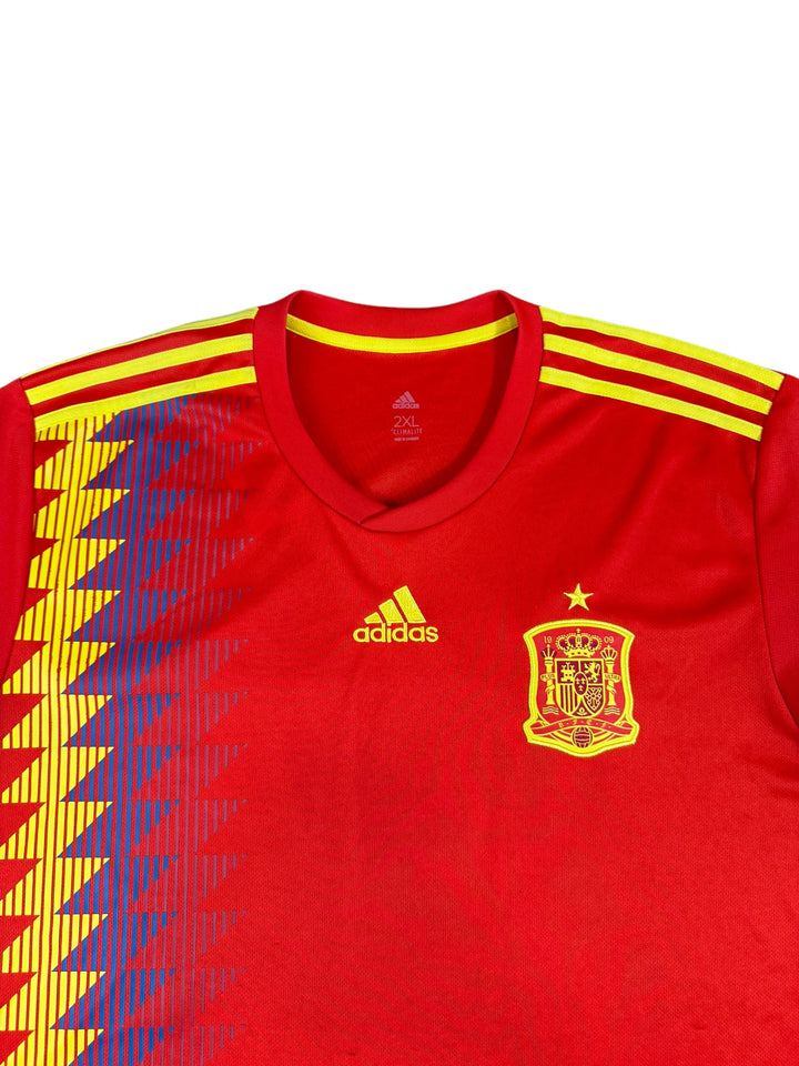 2017/18 Spain Adidas Football Shirt - 8/10 - (2XL)