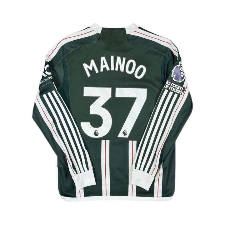 2023-24 Manchester United Away L/S Shirt #37 MAINOO - 9/10 - (11-12 Years)