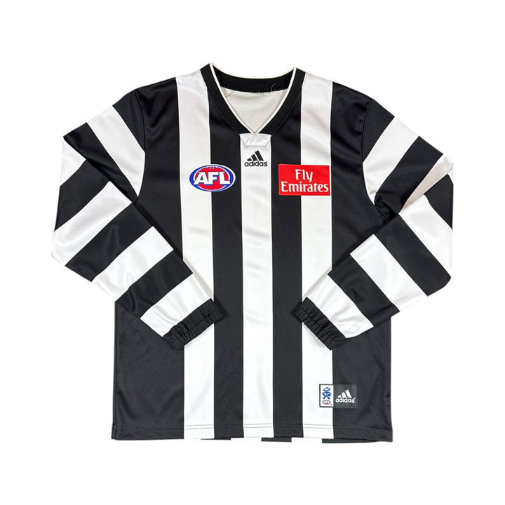 2002-04 Collingwood Adidas Longsleeve AFL Jersey - 8/10 - (XL)