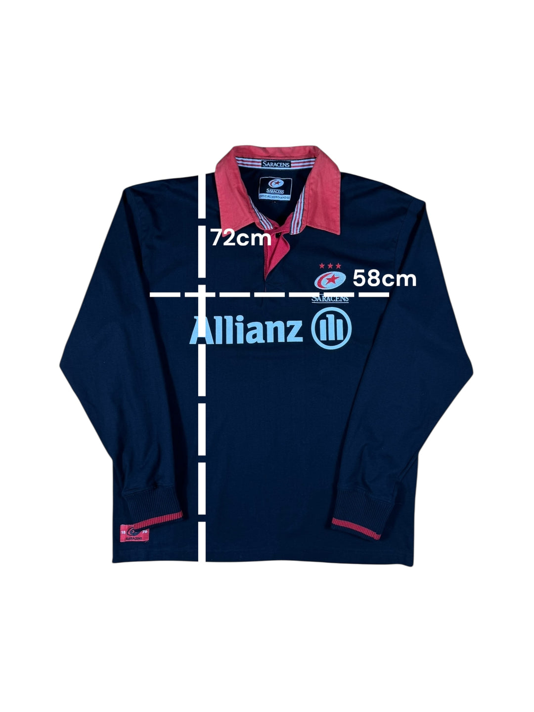 Saracens Longsleeve Rugby Shirt - 9/10 - (L)